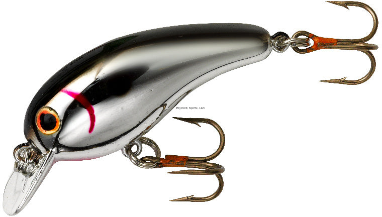 Cotton Cordell C7804 Big O Square Lip Crankbait, 3", 3/8 oz, Chrome/Blackback, Floating