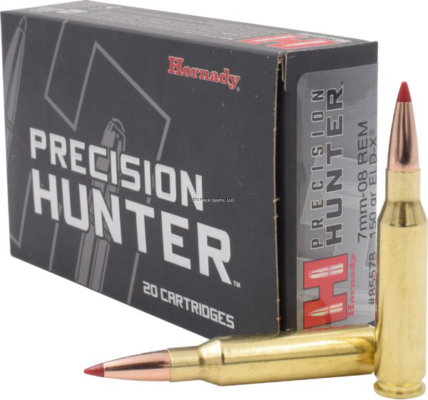 HORNADY 85578 Precision Hunter Rifle 7mm-08 REM Ammo