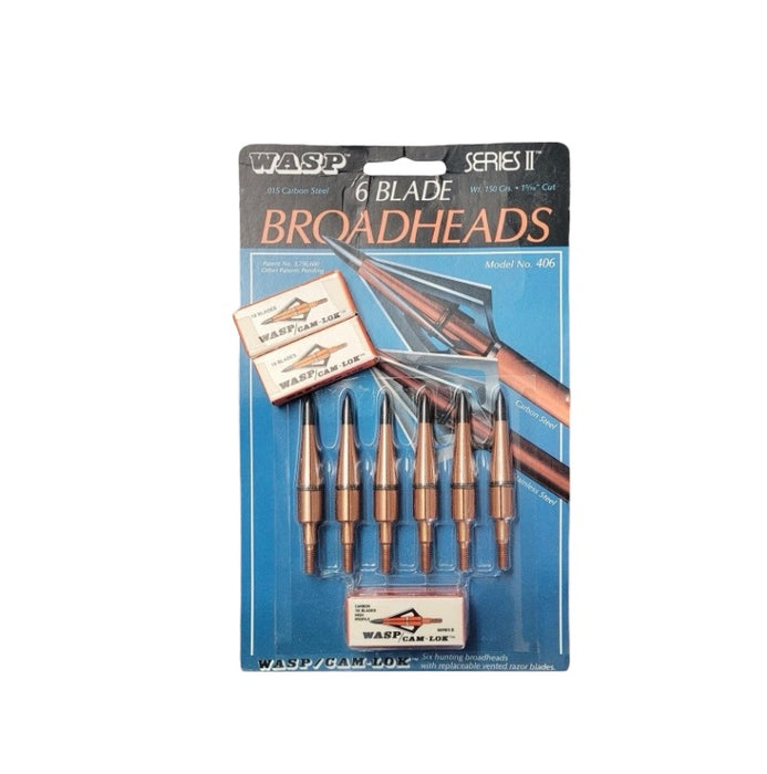 BROADHEAD WASP CAM-LOK SERIES II 6BLD 150GR 6PK
