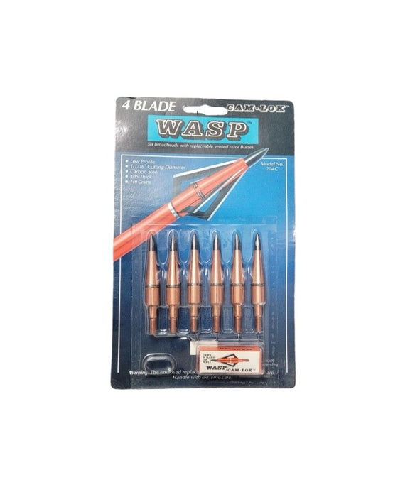 BROADHEAD WASP CAM-LOK 4BLD 140GR 6PK