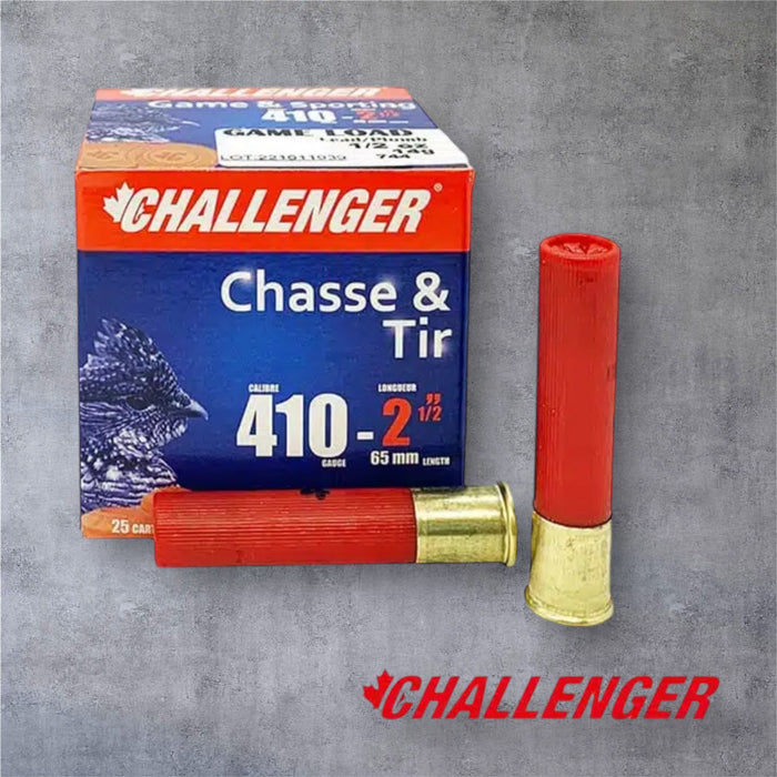 *****NEW*****  Challenger Ammo 10064 Standard 1006 Shotshell 410 GA, 2-1/2 in, No. 4, 1/2 oz, 1200 fps, 25 Rnd per Box