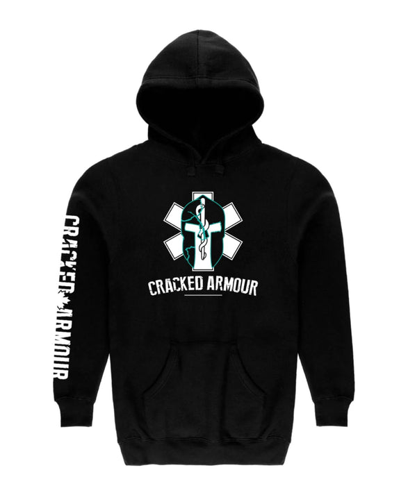 CRACKED ARMOUR  Medic Hoodie- Black