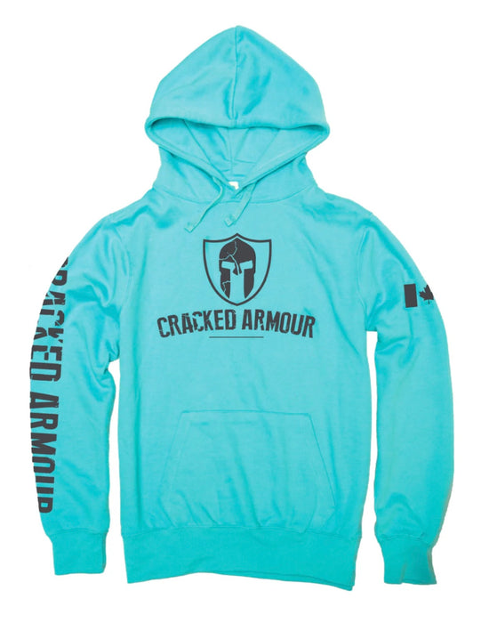 CRACKED ARMOUR ORIGINAL HOODIE- TEAL