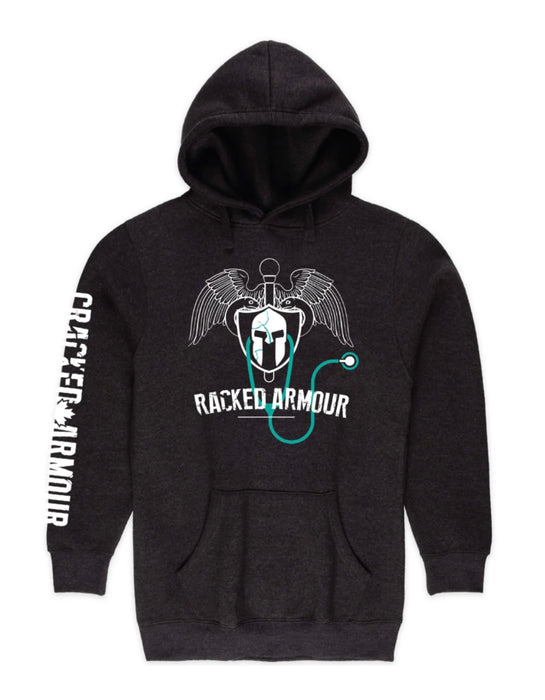 CRACKED ARMOUR  Nursing Hoodie-Graphite Heather