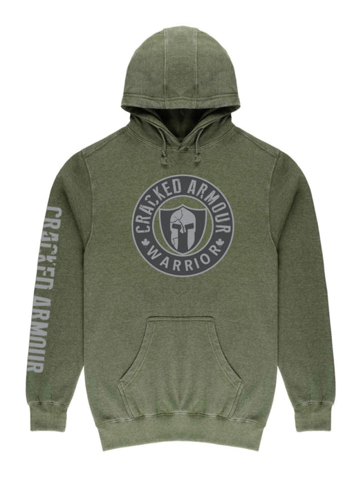 CRACKED ARMOUR SOFT CIRCLE HOODIE-INDIGO