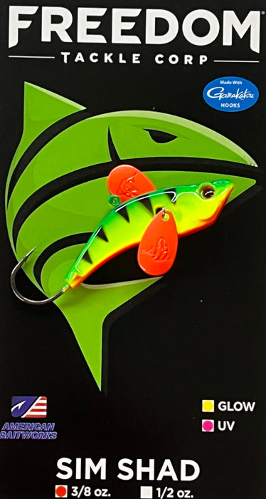 FREEDOM 64107 SIM SHAD- FIRE TIGER, 3/8oz