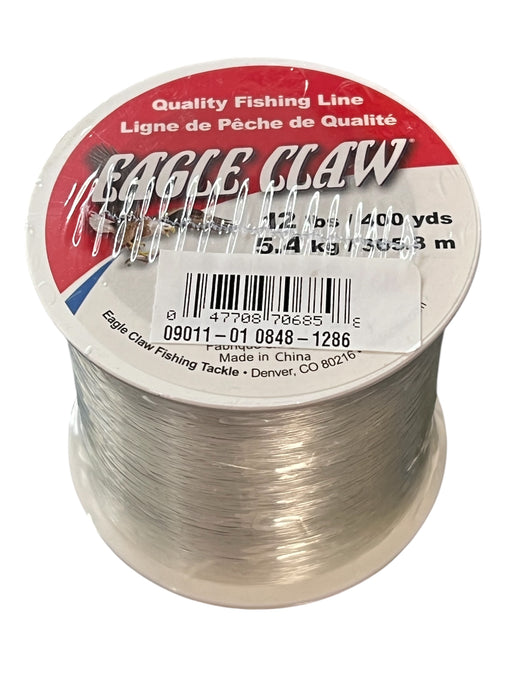 Eagle Claw 09011-012 Lake & Stream Economy Mono Line 12lb 400yd Clear