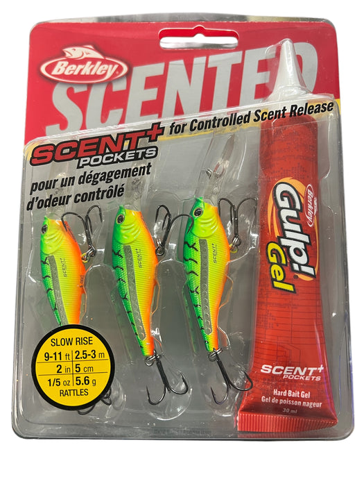 Berkley FSFSH5PP-FT Scented Flicker Shad Pro Pack, 5 cm, 3/16 oz, Firetiger