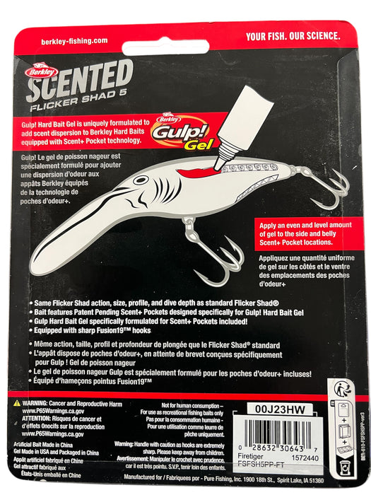 Berkley FSFSH5PP-FT Scented Flicker Shad Pro Pack, 5 cm, 3/16 oz, Firetiger