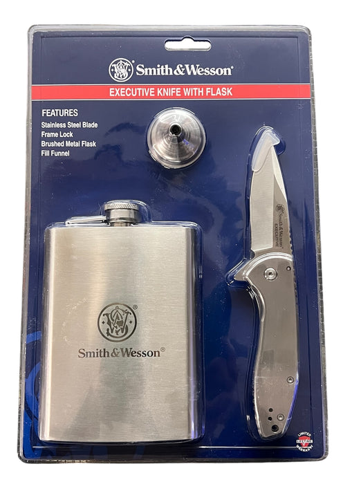 Smith & Wesson 1200650 Executive Knife w/Flask Combo