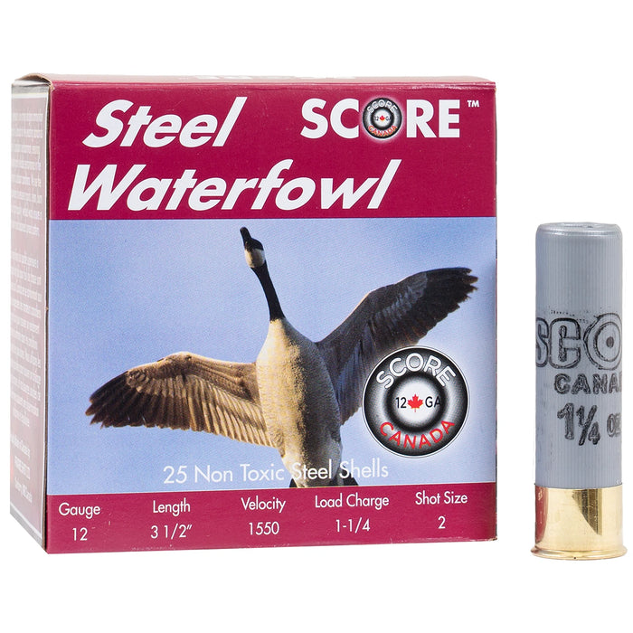Score 12ga 3 1/2" 1 1/4oz #2 1550 FPS Steel Shot