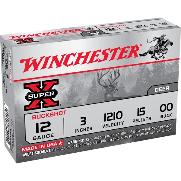 WINCHESTER Super-X Shotgun Ammunition 12 GA, 00B